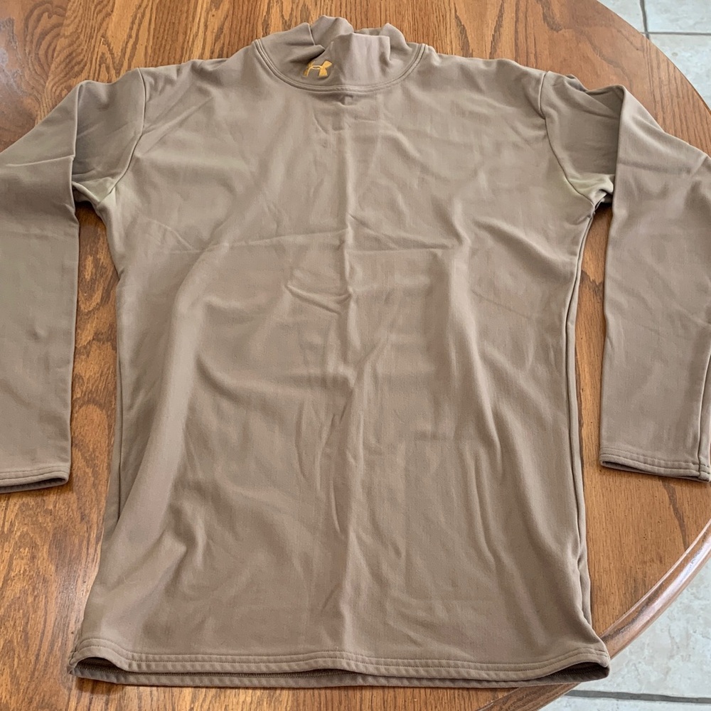 Under Armour Tan Long Sleeve Insulated Turtleneck Top